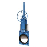 Rubber sleeve knife gate valve