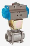 Air Operated Full Port Split Body Stainless Steel Ball Valve