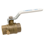 Ball Valve - Lead-Free* Brass, Two-Piece, Full Port, NPT x NPT, with Drain